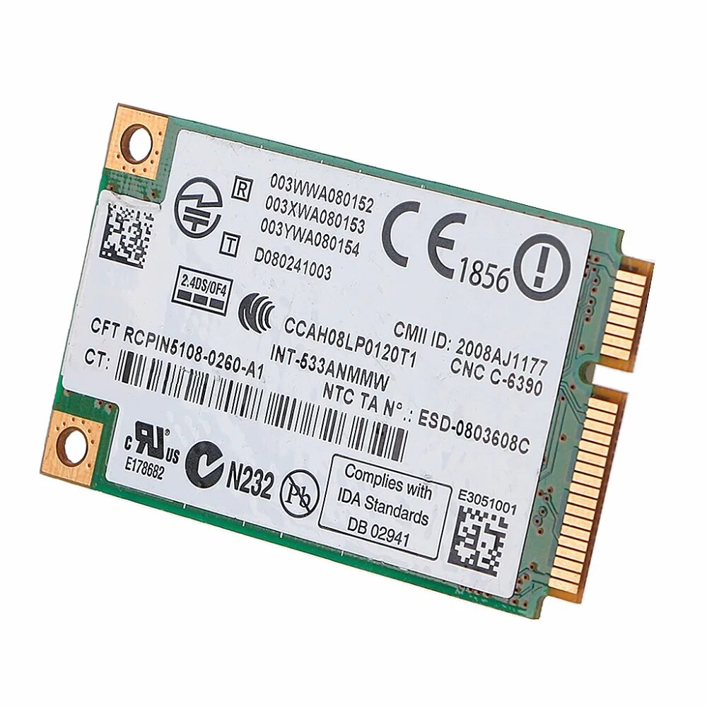 24 GHz 및 50 GHz 5300 533ANMMW 무선 WLAN WiFi 미니 PCIe 카드 80211n  450Mbps 장치 모듈 WiFi 링크 카드 : 제이에스디글로벌