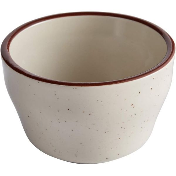 레스토랑 가치, 석기 좁은 테두리, 미국 화이트 브라운 얼룩 부용 7.25oz, 케이스 오브 36 : 제이에스11스토어