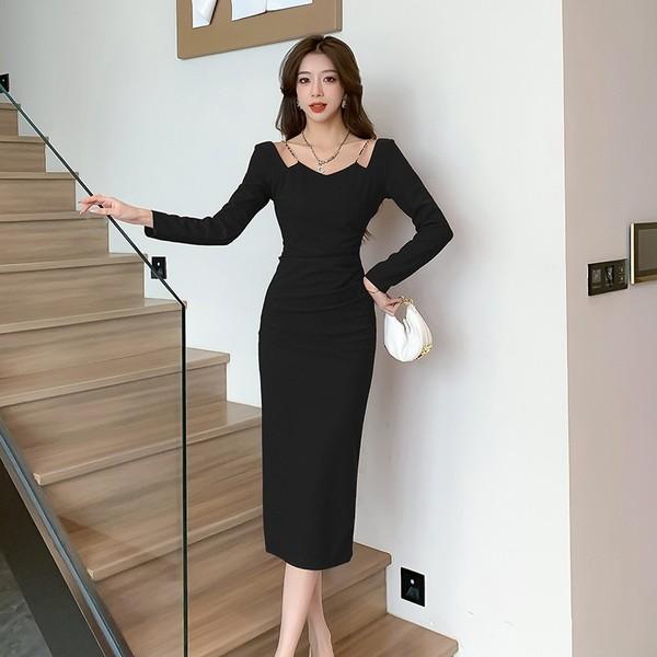 여름 여성 우아한 칵테일 드레스 나시 롱원피스 : 윤쓰야잡화점