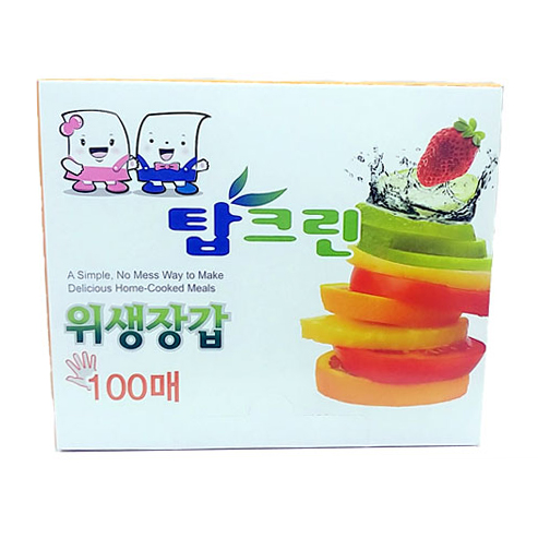 탑크린 위생장갑 고급형 100매 : NH코리아
