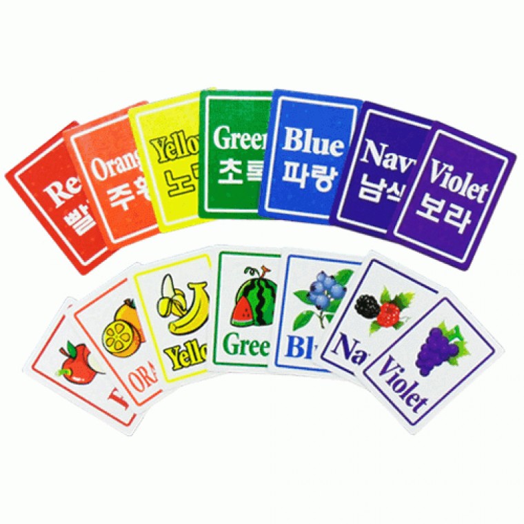 [KC인증]레인보우카드(Rainbow Card) 빨주노초파남보 무지개 색깔카드 어린이마술 교육용마술 : 조이맘슈퍼마켓
