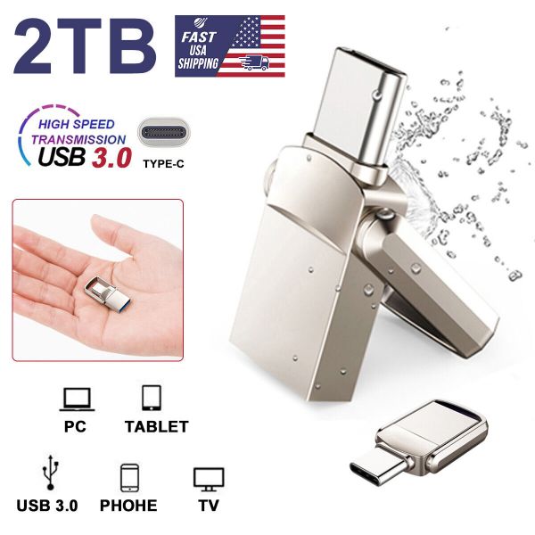 [관부가세포함] 타입 C PC 노트북용 512GB 1TB 2TB USB 3.0 플래시 드라이브 썸 메모리 스 : 볼티모어스토어