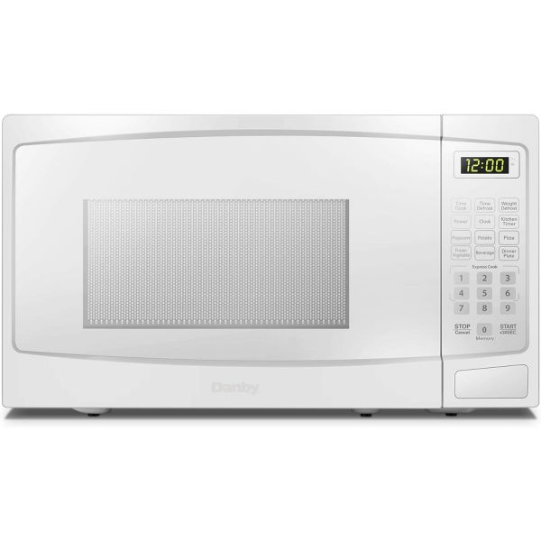 Danby DBMW1120BWW 1.1 Cu.Ft. 조리대 전자레인지 흰색 - 1000와트, 푸시 버튼 도어가 있는 가족 크기 전자레인지 White : 글로벌패스프라임