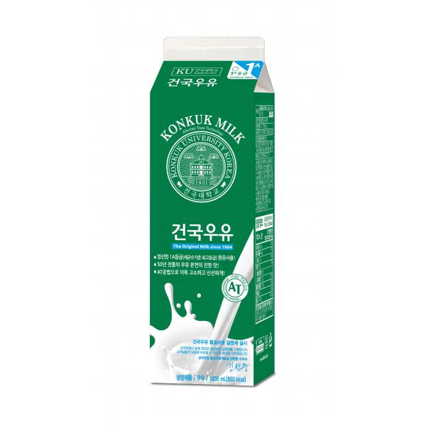 흰우유 건국유업 1000ml 냉장 : 식재온