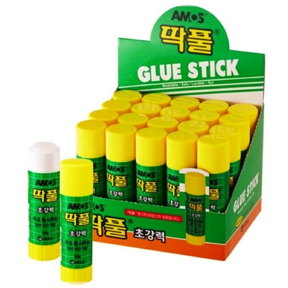 딱풀 투명풀 25g 1200 20개입1box갑 아모스 MWAD3467 : 로드스트리트