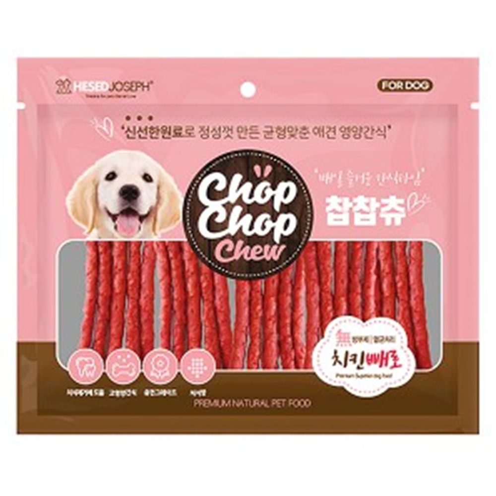 D17 애견간식 찹찹 치킨빼로 300g (실중량150g) : 네롱내롱