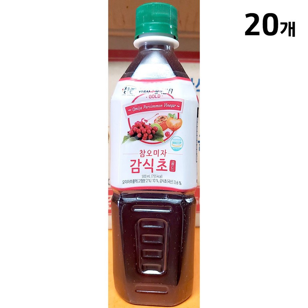 업소용 오미자감식초원액 식자재(참존 500ml)X20 식 자재 감 식초 대 용량식 식당 : 머니3레드