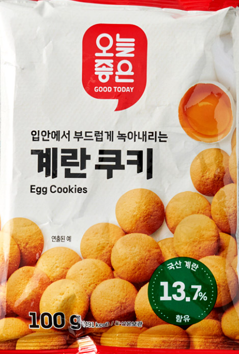 오늘좋은 계란쿠키 (100G) 옛날과자 고전 : 코코 데일리