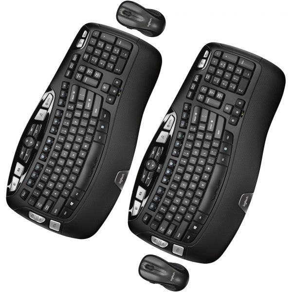 로지텍 MK550 컴포트 웨이브 무선 키보드 마우스 콤보 트래블 홈 오피스 PC 노트북용 모던 번들 2팩 1340857 : 케이에스순수컴퍼니