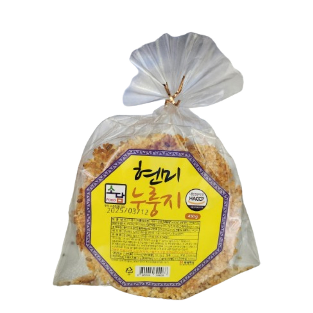 소담누룽지 현미 누룽지 850g 전통 가마솥 방식 식사대용 영양간식 : 소담누룽지