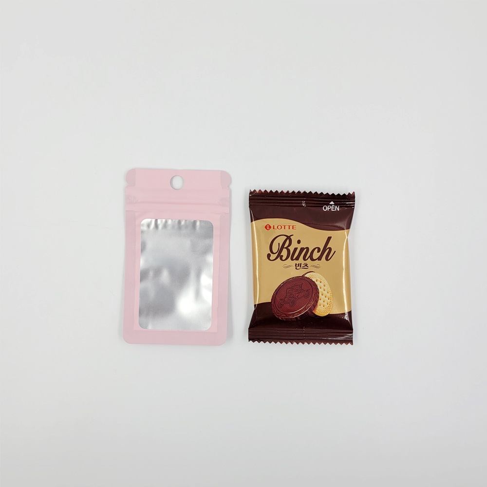 포장용 핑크 반투명 컬러 지퍼백(6cm X 10cm) : 주니플렉스