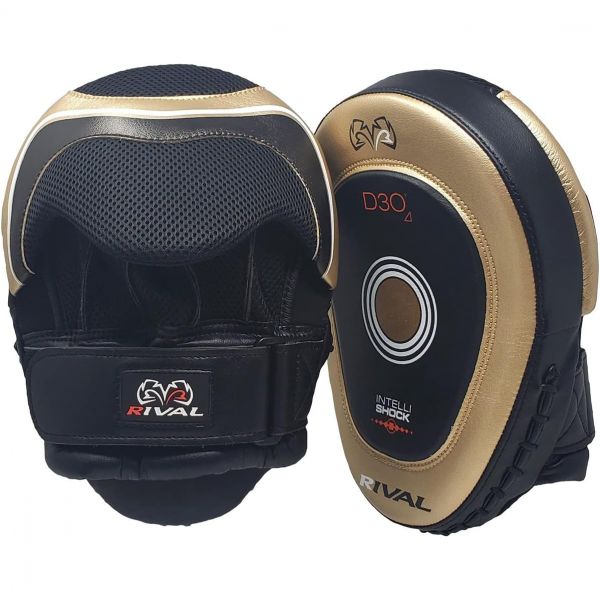 RIBABoxing RPM102.0 IntelliShock Punch Mitts 최대 충격 흡수를 위한 더 큰 펀칭 표면 프리 커브드 내장 그립 : 이지클릭샵