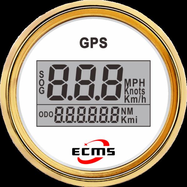 흰색 52mm 범위 0-999 해양 게이지 GPS 3 on 1 호환 디지털 속도계 : 브리즈 컴퍼니