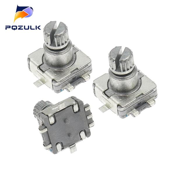 로터리 인코더 스위치 EC11 푸시 스위치 포함, 5 핀 SMD 타입 핸들 길이 10mm 플럼 샤프트, 5 개 : essenlogis