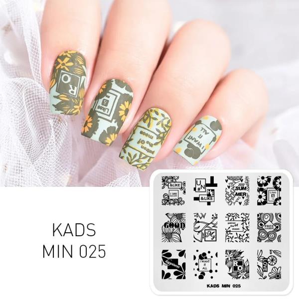 KADS-신상품  스탬프 아름다운 꽃 템플릿 스텐실 미용 도구, 테마 네일 아트 장식 플레이트 : 일영나나