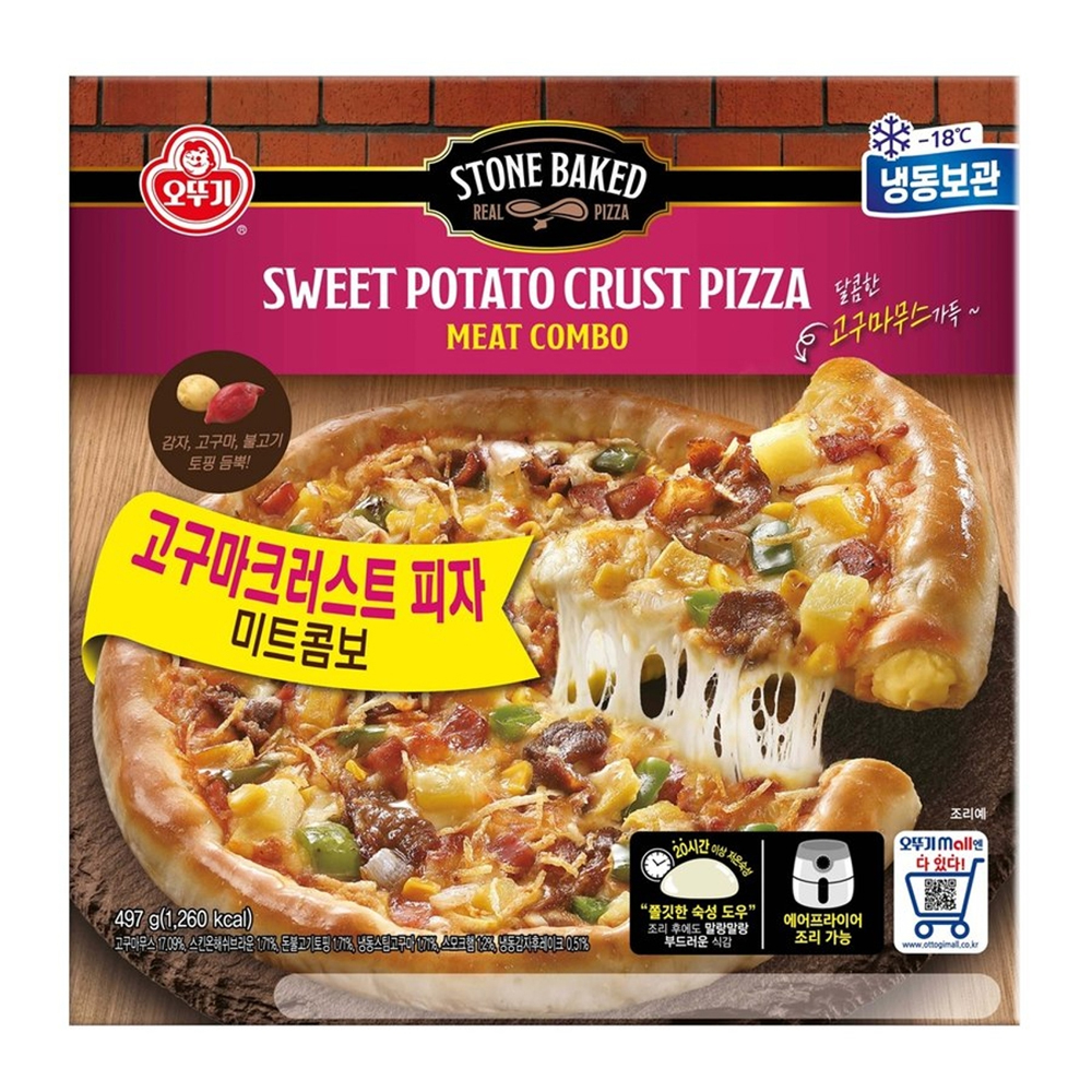 오뚜기피자 고구마크러스트 피자 미트콤보 497g : 이도유통