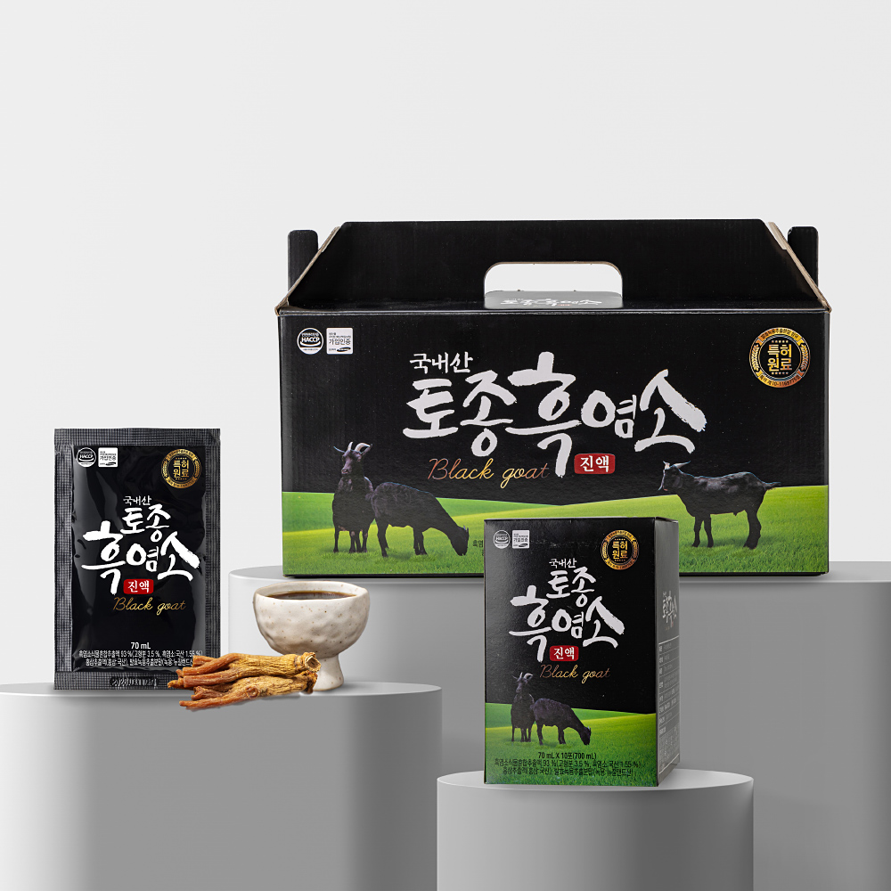 웰스앤헬스 국내산 토종 흑염소진액 엑기스 발효녹용 흑염소즙 90포 : 웰스앤헬스