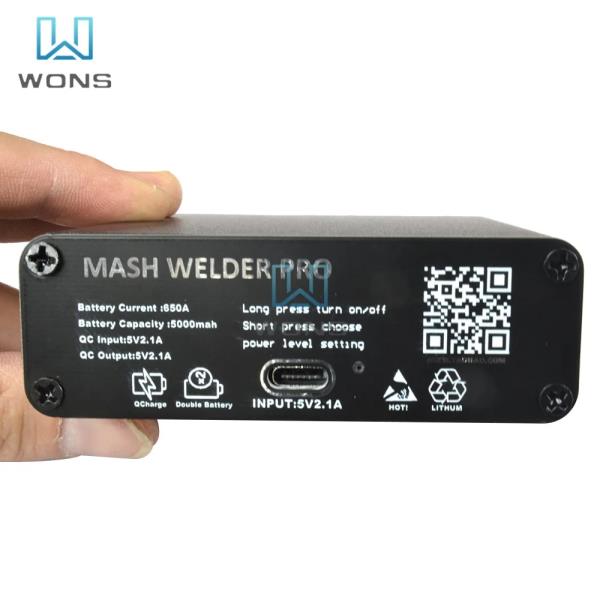 휴대용 조정 가능한 미니 스폿 용접기, 9 단 18650 배터리, 5V, 2.1A 고속 포켓 기계 도구 : 에덱스2