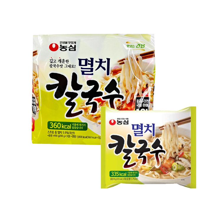 농심 멸치칼국수 5개입 (98g x 5개) : 다함께차차몰