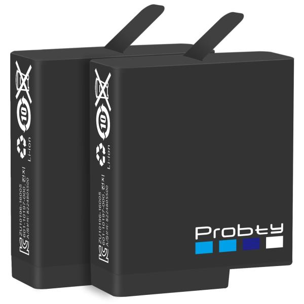 정품 probty 고프로 히어로 7 히어로 6 히어로 5 용 블랙 배터리 또는 트리플 충전기, 고 프로 히어로 7 히어로 6 히어로 5 용 블랙... 