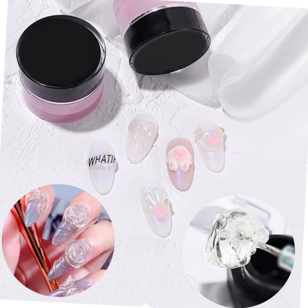 네일아트 말랑말랑 쪼물젤 8ml 2종 클리어 화이트 : 기안7978