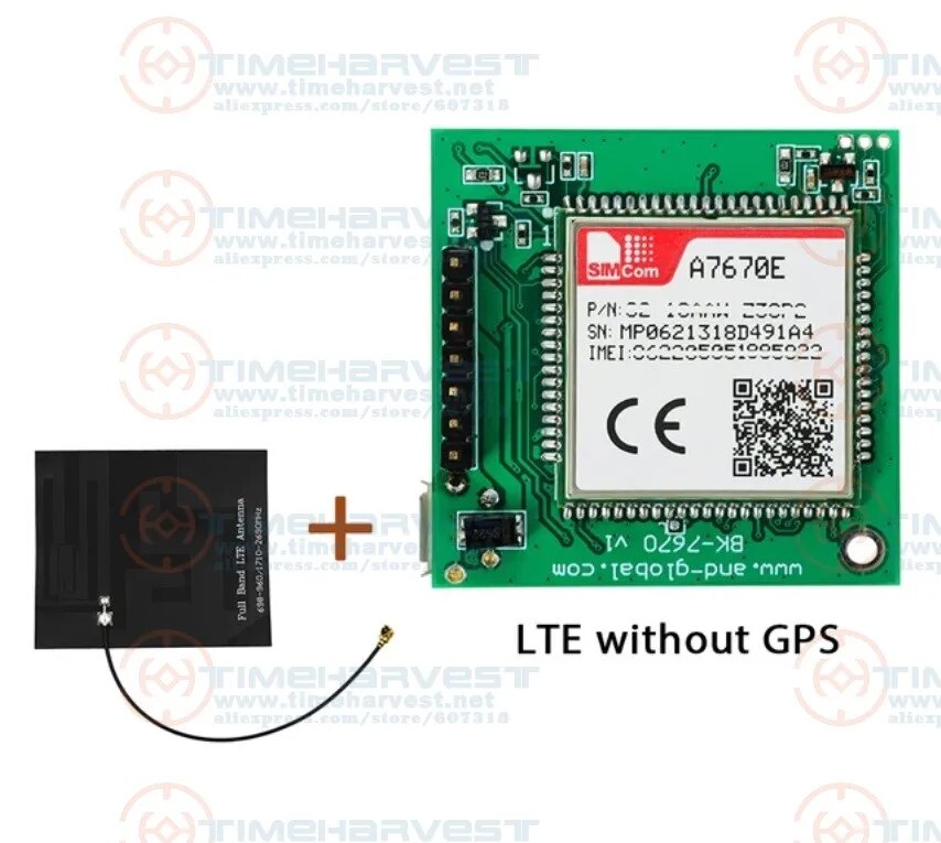 GSM GPS 모듈 개발 코어 보드 BK-7670 V1 모듈 SIMCOM A7670E LASE 4G Cat 1 A7670E-FASE A7670E-LASE TTL 직렬 포트 : 백호글로벌1