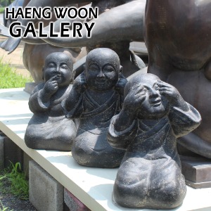 동자승 3형제 법당 불당 불사 사찰 조각상 석물 조형물 : 전국 조경 석재