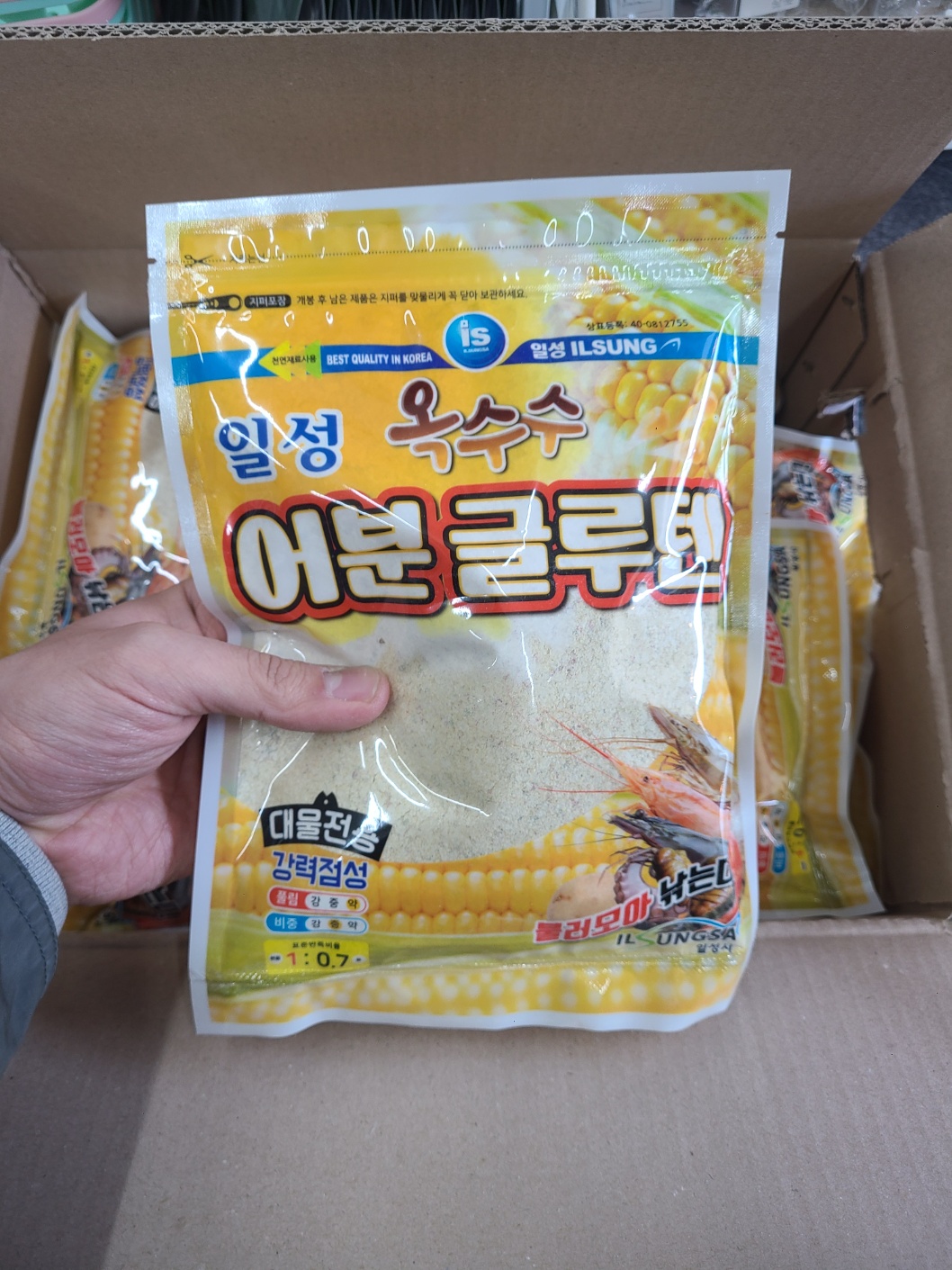 일성사 옥수수 어분 글루텐 민물 붕어 낚시 떡밥 : 하나태 피싱