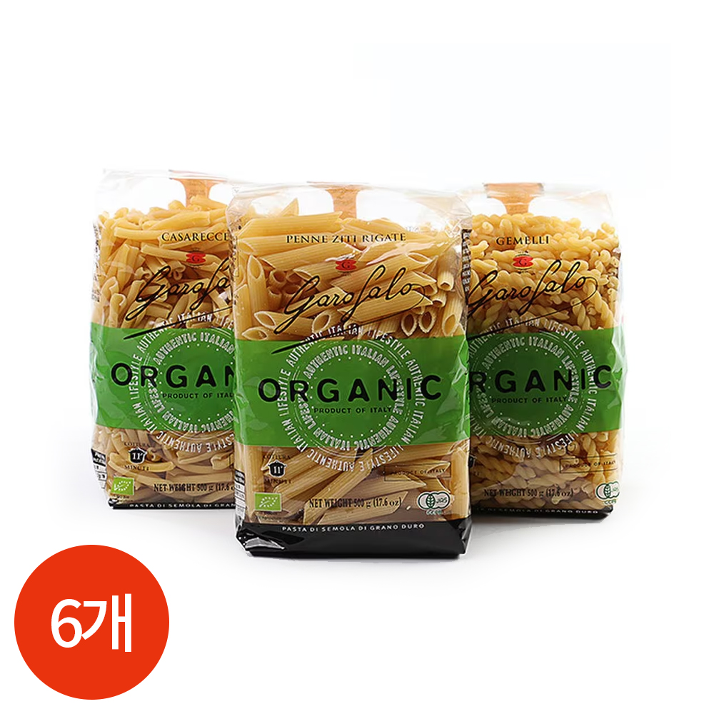 가로팔로 유기농 파스타면 혼합세트 500g x 6개 : CLICKMALL