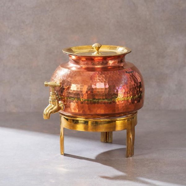 P-TAL Pure Copper Water Dispenser (Matka) | Leak Proof Water Container Pot with Tap for Ayurvedic He : 스마일제이마켓