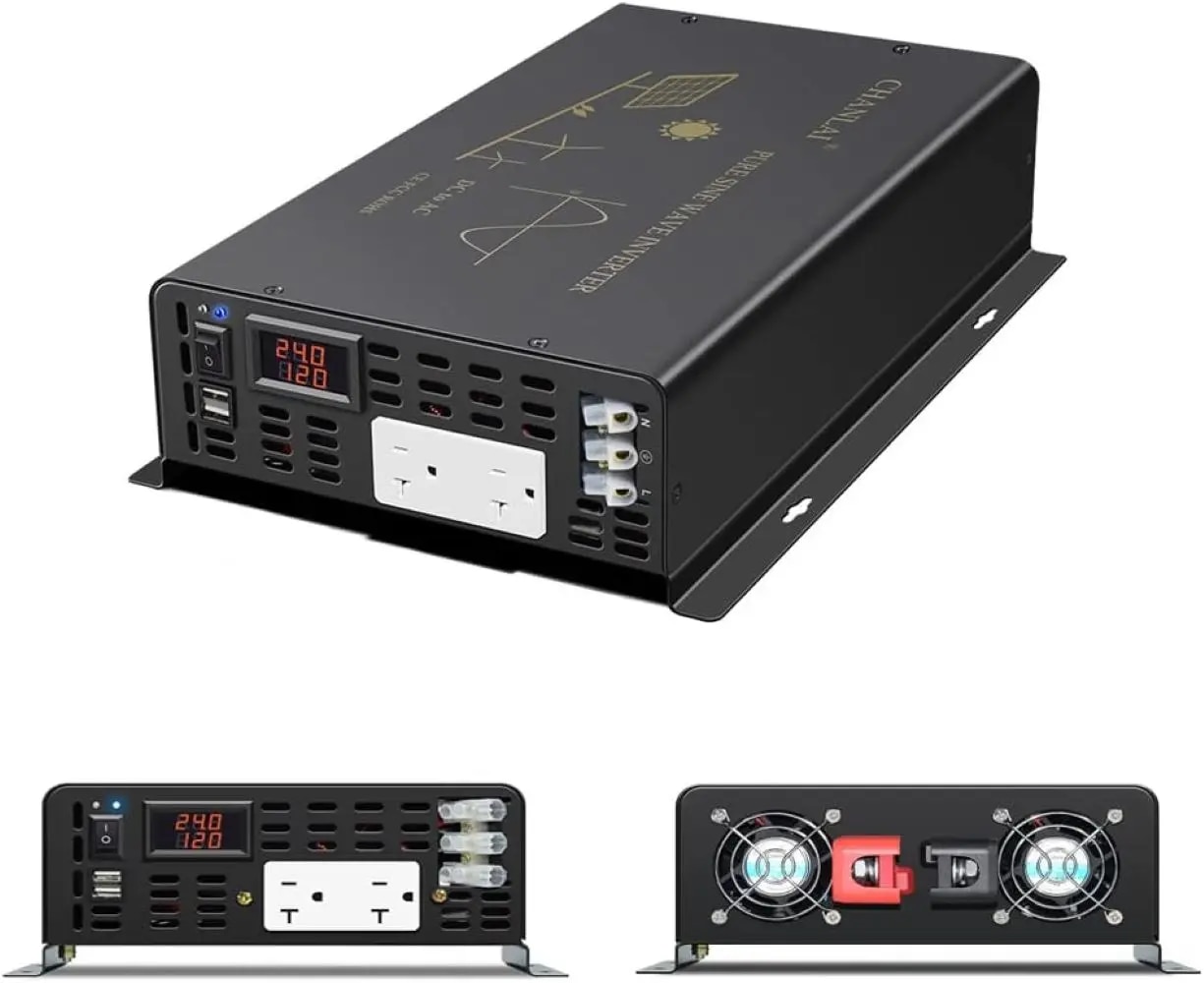 순수 사인파 인버터, 태양 전지 패널 인버터, 배터리 발전기, 5000W, 24V, 120V, 12V, 36V, 48V DC에서 110V, 220V, 230V, 240V AC... 