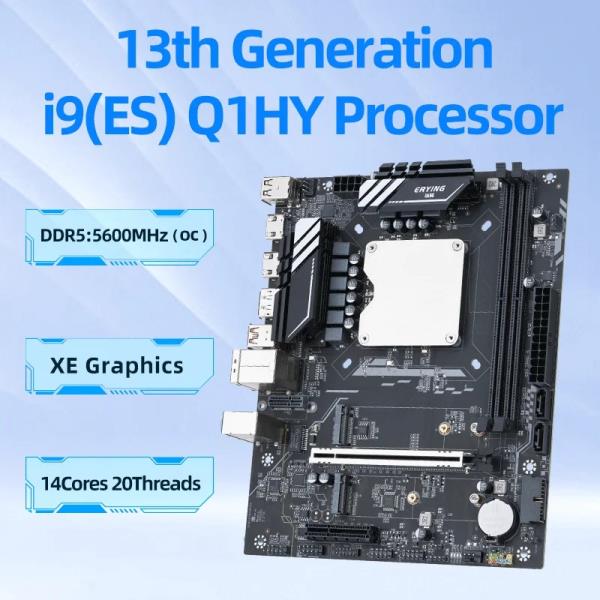 DIY 게이밍 컴퓨터 마더보드, 13 키트, 인터포저 코어 CPU Q1HY ES 0000, i9 13900HK 참조, 14C20T DDR5 데스크탑 : 케이세븐홀딩스