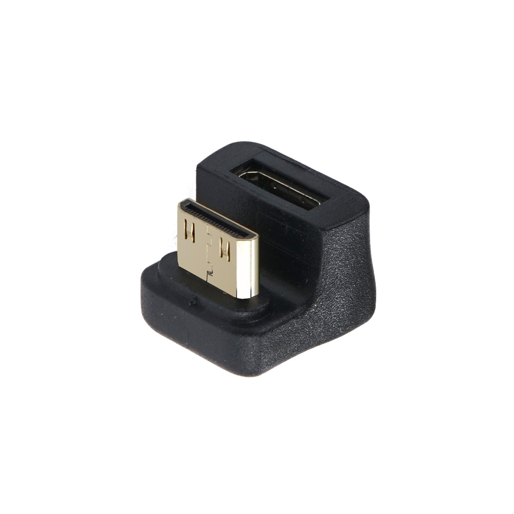 8K Mini HDMI 꺾임젠더 HDMI2.1 180도 꺽임 금도금 ㄷ자 : 디피시스템