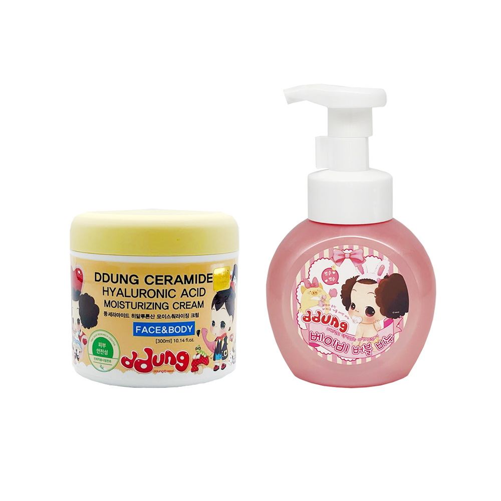 뚱 세라마이드 히알루론산 모이스춰라이징 크림 300ml+뚱 베이비 버블 비누 300ml : 제제코스