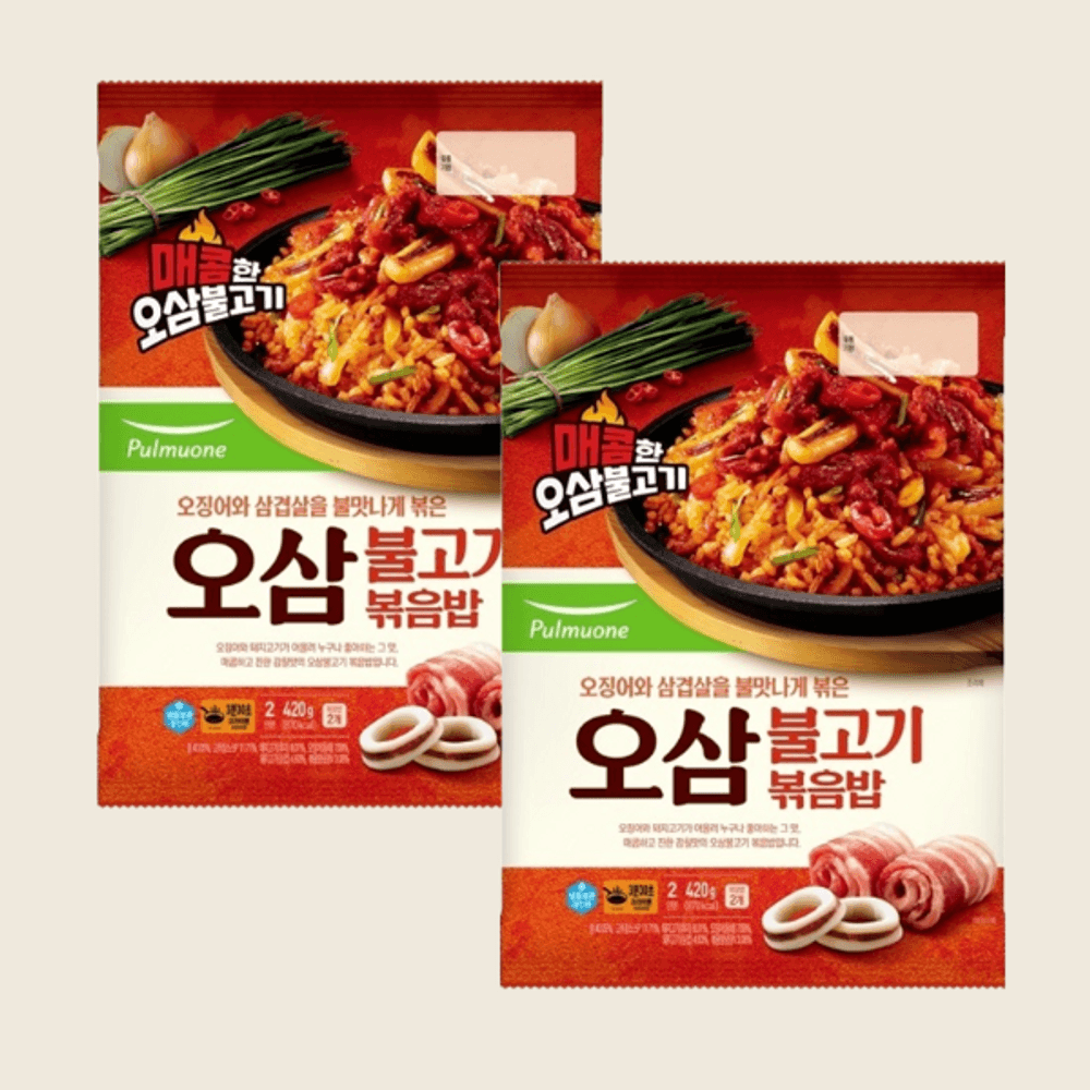 풀무원 오삼불고기볶음밥(2인분) 420g 2봉 냉동볶음밥 오삼불고기 자취 한끼식사 : 베리페리Very Peri