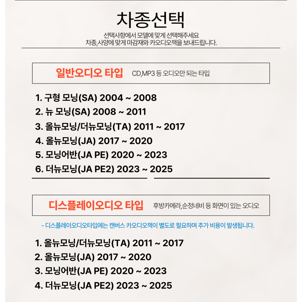 메이트런 모닝 안드로이드올인원 매립형 마감재포함 올뉴모닝 베이직 오디오호환 : 카오디오메이트