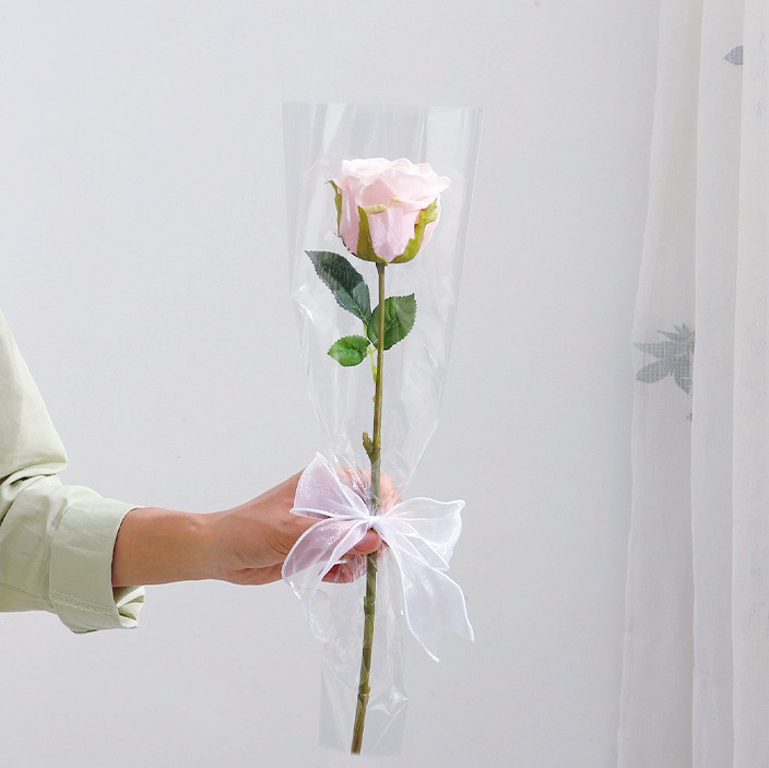 꽃포장지 한송이포장지 50장 레터링포장지 포장랩핑지 : 핑크조아