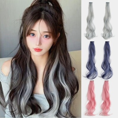 볼륨 붙임머리 부분가발 브릿지 똑딱이 아이 컷트 헤어미용 고데기 50cm : 소소한선물점