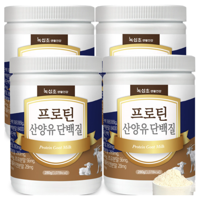 녹십초 프로틴 산양유 단백질보충제 280g x 4통 : 마트윤