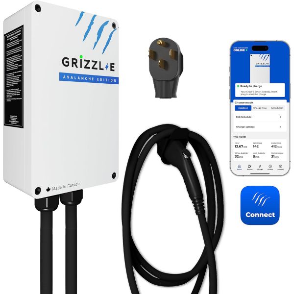 GrizzlE GrizlE 스마트 레벨 2 240V / 40A 전기차EV 충전기 메탈 케이스 UL 테스트 및 인증 에너지 스타 실내/외 전기차 급속 충전소... 