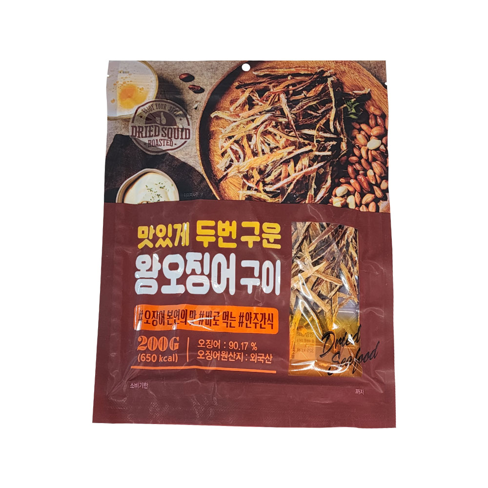 정화식품 맛있게 두번 구운 왕오징어구이 200g : 더 먹다