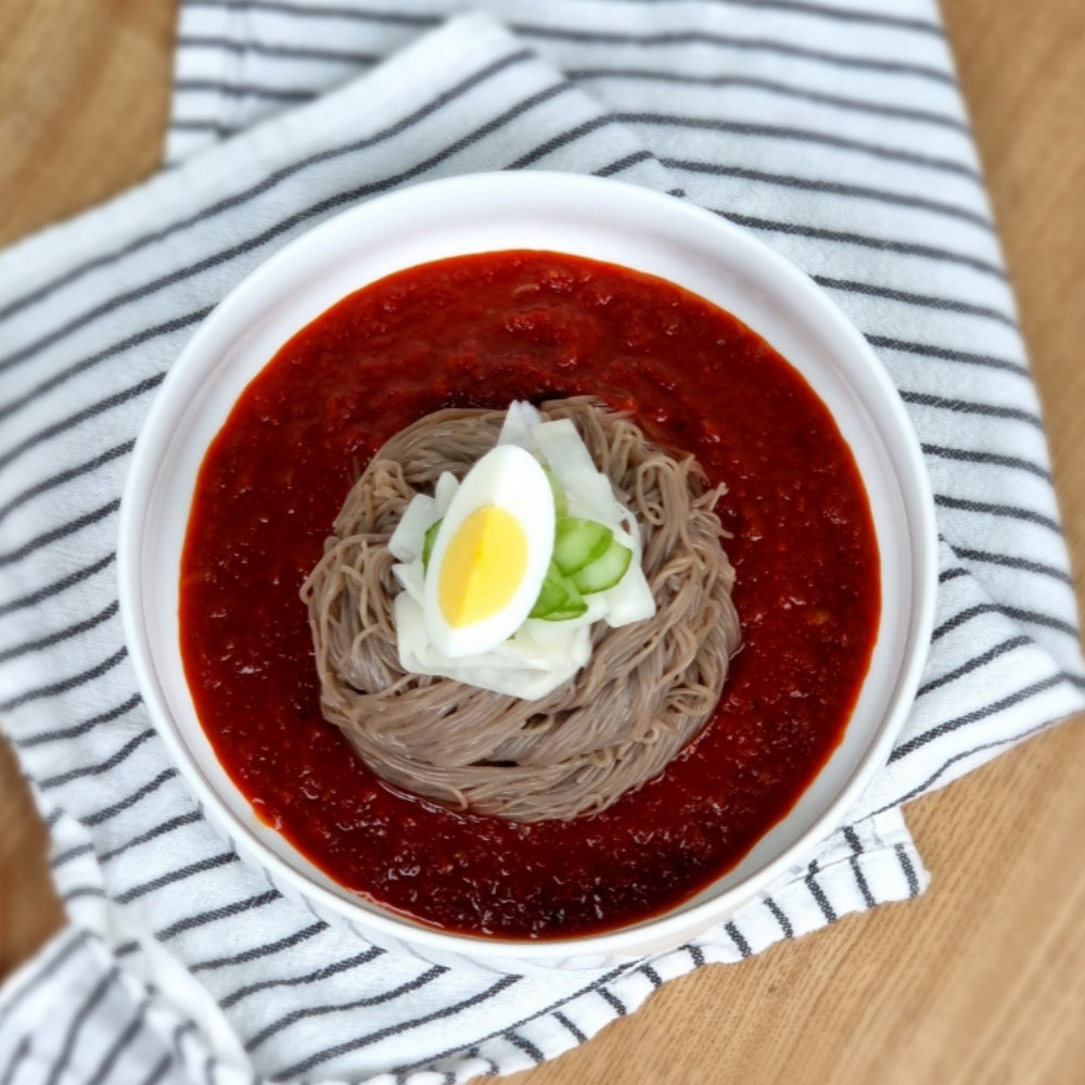 해아래 메밀냉면 함흥 칡 10인분세트 물 비빔 냉동 냉면사리 양념장 육수 무료배송 : 해아래밥상