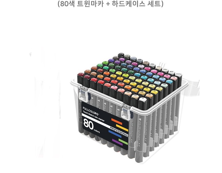 KC인증 터치파카 디자인 트윈 60색 마카펜세트 패브릭 드로잉 미술용 마커펜 : 드림오피스 학생사