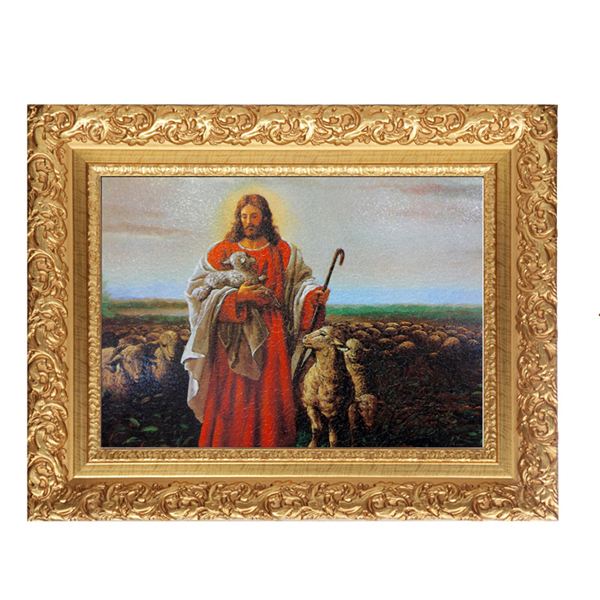 성경감동 성화액자 4절 홍포 양과 목자 가로 65X50cm 국내제작 골드 프레임 기독교 성경 그림 액자 60여종 명화액자 예수님 그림... 