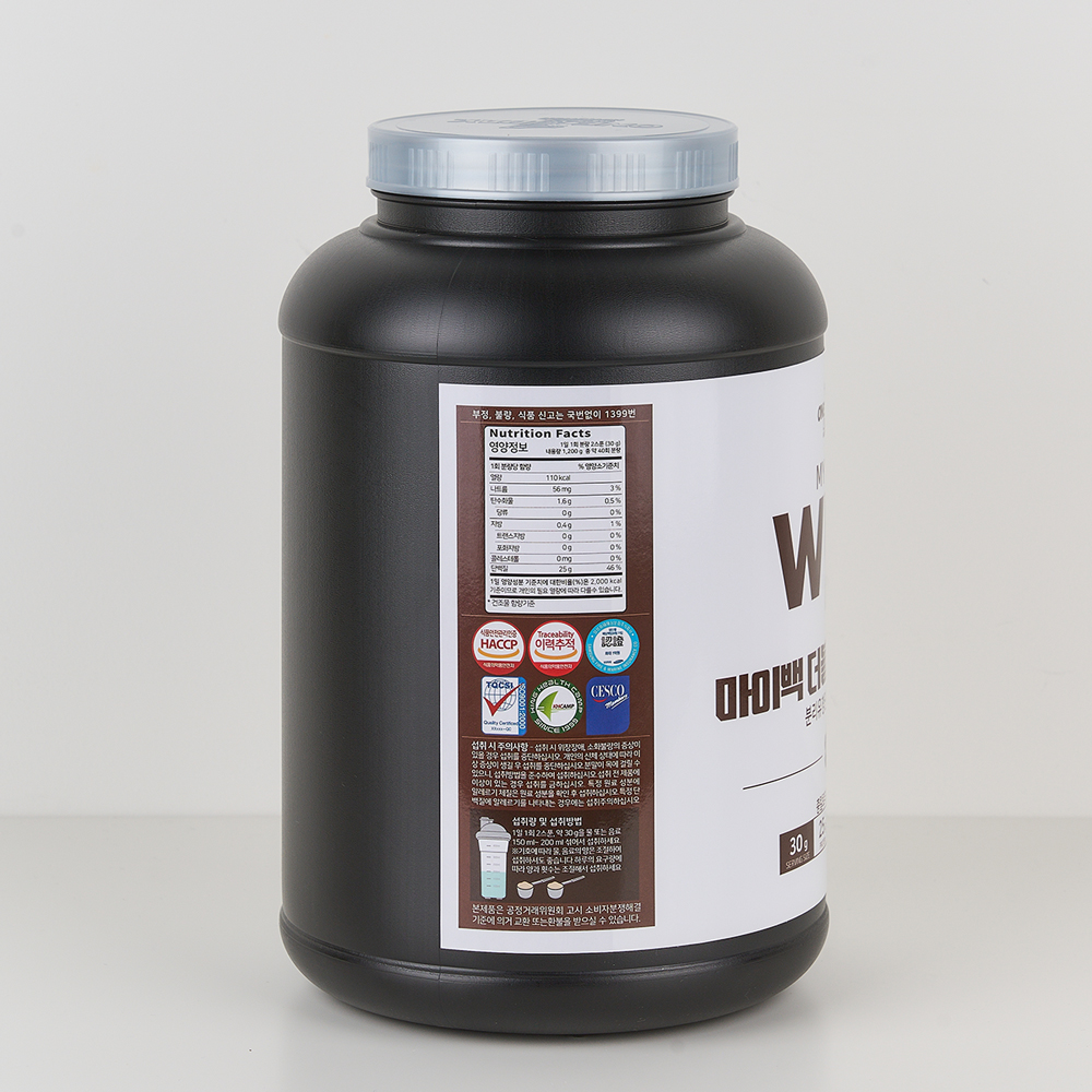 마이백 WPI UP 아이솔레이트 유청단백질 헬스보충제 1.2kg 초코맛용기 : 원데이뉴트리션