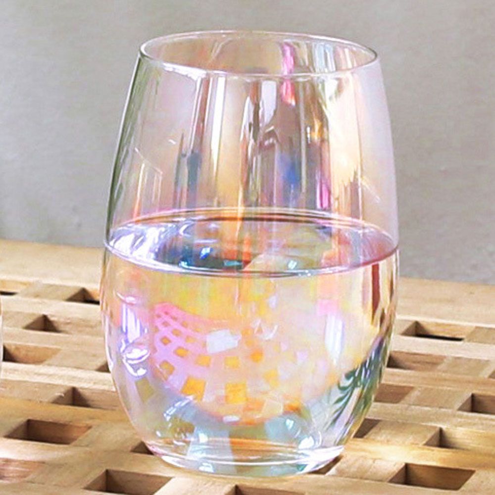다용도 홀로그램 유리컵 홈카페 주방용품 컵 500ML : 블랙빈팩토리