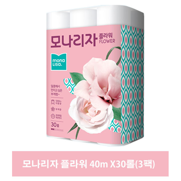 모나리자 플라워 40mx30롤 3개(1박스) : 하늘예린