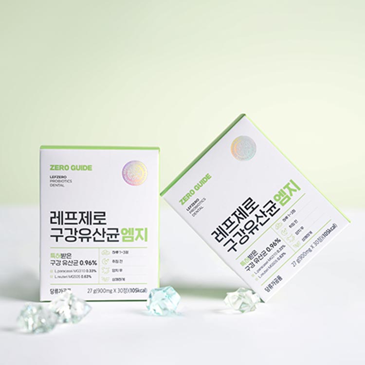 레프제로 구강유산균 엠지 유산균 MG 애플민트맛 30정, 1개 : 제로가이드