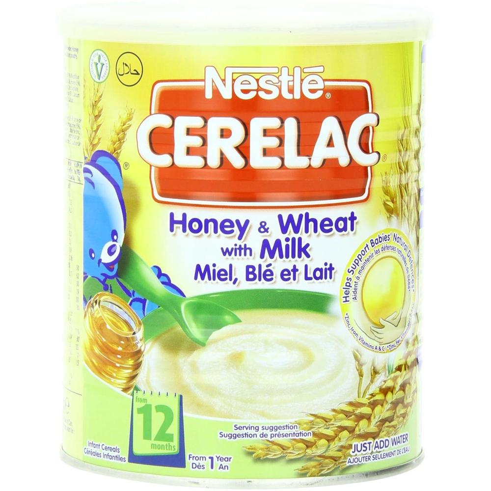 Nestle 네슬레 세레락 12개월 이상 이유식 허니 밀 우유 400g 4캔 : 이머커스코리아