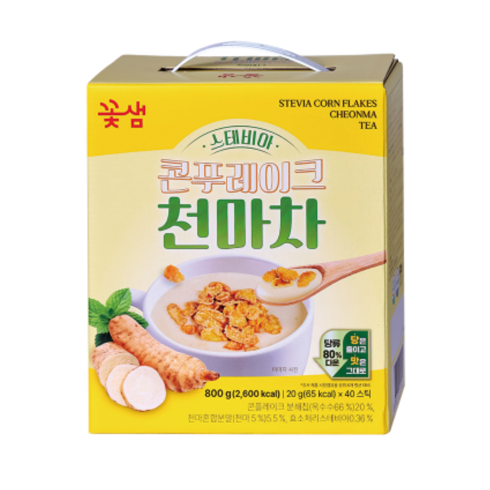 꽃샘 스테비아 콘푸레이크 천마차 40T : 우화푸드몰